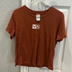 RVCA brown crop tee